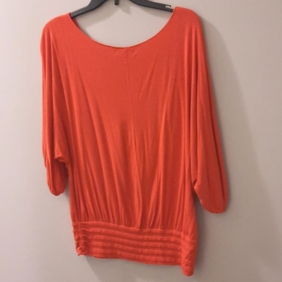 Orange Ribbed Top - Picture 4 of 5